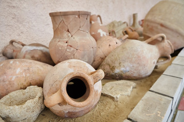 Ancient Greek jugs and amphorae.