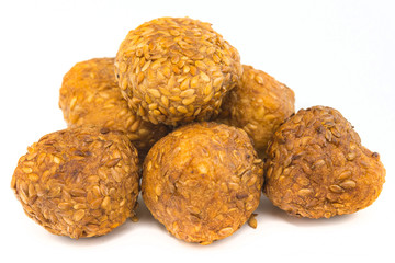 Til ke laddu of sesame seeds