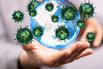 virus. Novel, people  Concept  quarantine.