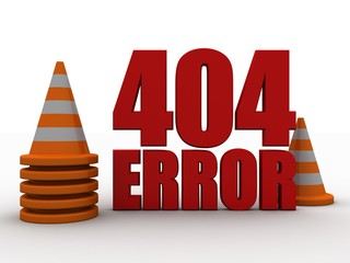 3d rendering 404 concept