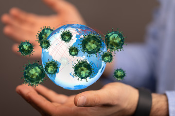 virus. Novel, people  Concept  quarantine.