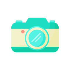 Camera isolated on a white background. Vector illustration