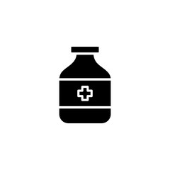 Jar of food icon. Tableta sign. Pill symbol. Trendy Flat style for graphic design, Web site, UI. EPS10. - Vector illustration