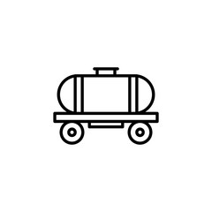 Gas tank icon. Oil tank icon thin line for web and mobile, modern minimalistic flat design.