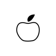 Apple Icon. Trendy Flat style for graphic design, Web site, UI. EPS10. - Vector illustration