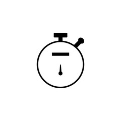 Stopwatch vector icon. Chronometer icon. Added time, extend time, match. Vector illustration can be used for topics like sport, entertainment, ball games.