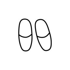 Slipers icon. Slipers on white background icon. Trendy Flat style for graphic design, Web site, UI. EPS10. Vector illustration.