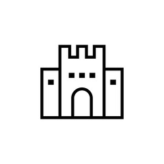 Castle icon. Old building icon. Trendy Flat style for graphic design, Web site, UI. EPS10. Vector illustration. Can be used for web and mobile UI/UX . 