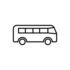 Bus icon. Bus icon symbol vector on white background. Trendy Flat style for graphic design, Web site, UI. EPS10. - Vector illustration