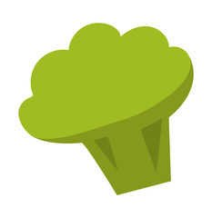 Broccoli isolated icon vector, flat style veggie. Greenery and healthy eating lifestyle. Dietary food vegetable for vegans and vegetarians, fresh meal