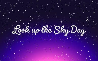 Fototapeta na wymiar Look Up The Sky Day Vector background design.