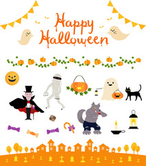ハロウィンのイラスト素材詰め合わせ