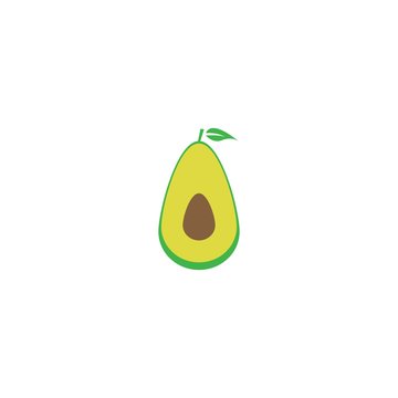Avocado fruit logo vector icon template