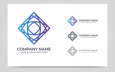 Modern geometric abstract logo design. Editable symbol Vector illustration
