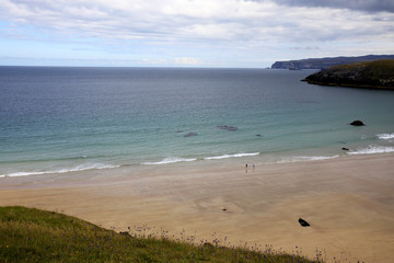 Durness -  (Scotland), UK - August 11, 2018: The beaches at Durness peninsula, Scotland, Highlands, United Kingdom