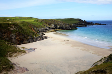 Durness -  (Scotland), UK - August 11, 2018: The beaches at Durness peninsula, Scotland, Highlands, United Kingdom