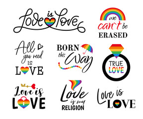 Pride sign rainbow colors gay lgbt Love