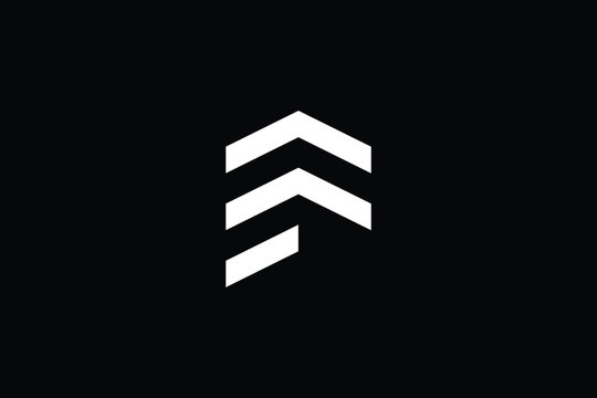 Logo design of F EF FE  in vector for construction, home, real estate, building, property. Minimal awesome trendy professional logo design template on black background.