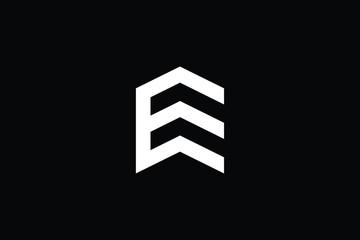 Logo design of E EE in vector for construction, home, real estate, building, property. Minimal awesome trendy professional logo design template on black background.