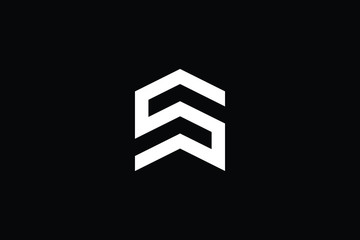 Logo design of S SW WS in vector for construction, home, real estate, building, property. Minimal awesome trendy professional logo design template on black background. - obrazy, fototapety, plakaty