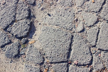 Cracked grey asphalt city heat summer heat