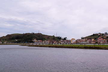 Colourfull houses in the coastal town Ribadesella, Spain