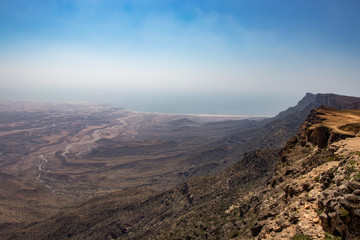 Great view point jabal samhan near Salalah in Oman