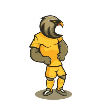 Eagle cartoon mascot design illustration