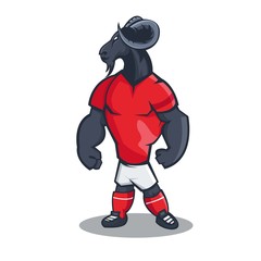 Goat cartoon mascot design illustration