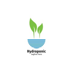 Fototapeta na wymiar Hydroponic logo vector icon illustration