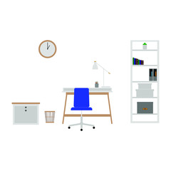 home office on white background