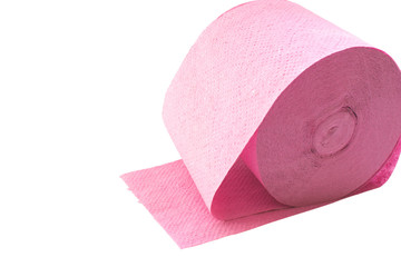 Toilet roll isolated on a white background. Hygiene concept. Essential goods. Coronovirus epidemic.