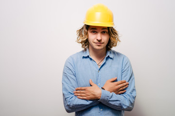 Portrait of a man arms folded