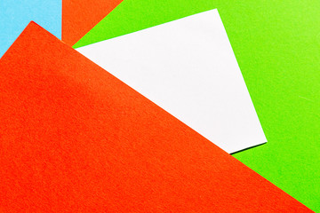 Blue, red, white and green color paper texture background.