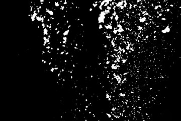 Layer for overlay on black background white snow, white snow on black background