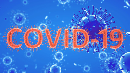 Fototapeta premium Covid-19 Coronavirus SARS-CoV-2 cell pandemic virus