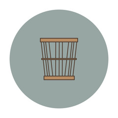 office trash can on white background