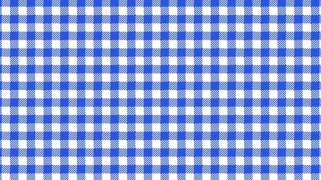 Gingham check pattern of blue. Seamless loop.
