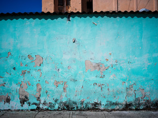 grunge wall background in havana, cuba