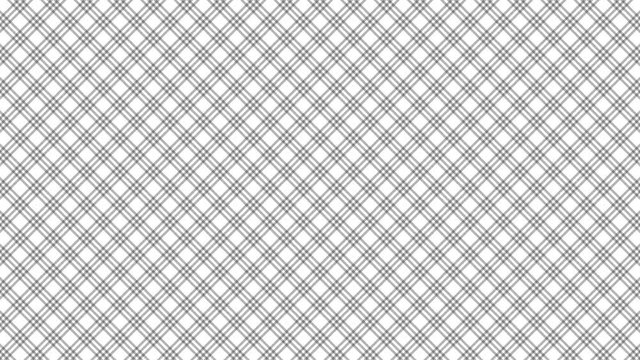 Tartan check diagonal pattern of black and white. Seamless loop.