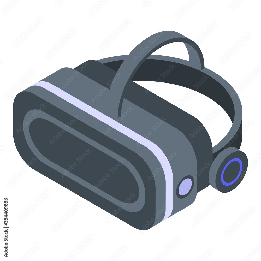 Poster glass game goggles icon. isometric of glass game goggles vector icon for web design isolated on whit