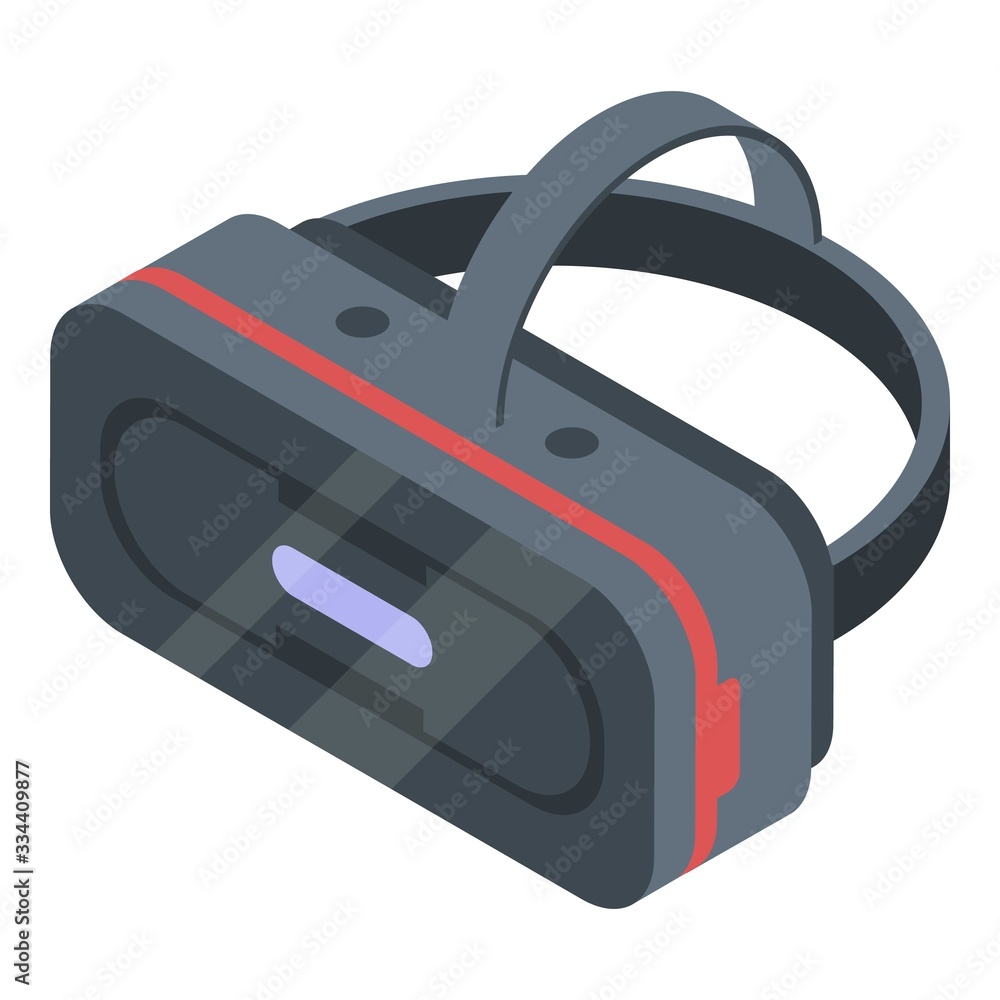 Poster stereoscopic game goggles icon. isometric of stereoscopic game goggles vector icon for web design is
