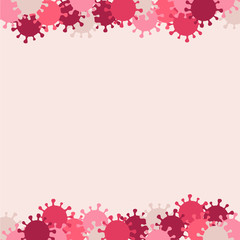 Coronavirus on pink background.