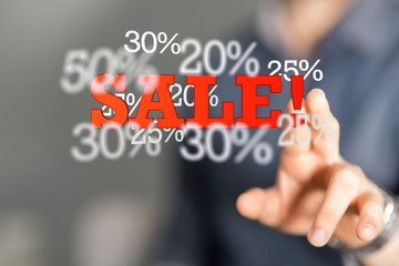 Discount and commission concept 3d