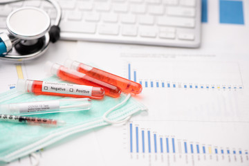 Blood test for COVID-19. Examination of a blood sample for the presence of SARS-CoVid 19