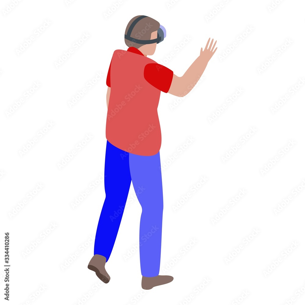 Poster virtual reality goggles icon. isometric of virtual reality goggles vector icon for web design isolat