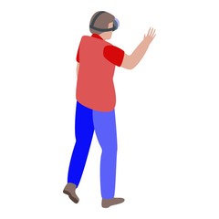 Virtual reality goggles icon. Isometric of virtual reality goggles vector icon for web design isolated on white background