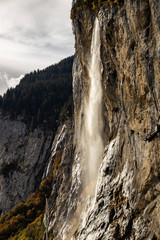 beautiful waterfall in Lauterbrunnen city
