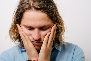 Fototapeta premium The man is sad
