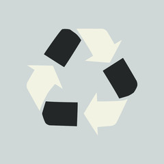 Arrow recycle icon. Vector illustration